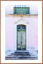 JUNIQE - Poster met kunststof lijst Lisbon Doorway -30x45 /Groen &