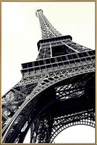 JUNIQE - Poster met kunststof lijst Tour Eiffel -13x18 /Grijs & Wit