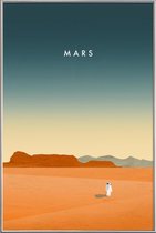 JUNIQE - Poster met kunststof lijst Mars - retro -40x60 /Oranje