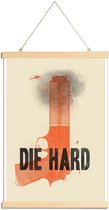 JUNIQE - Posterhanger Die hard -20x30 /Oranje & Zwart