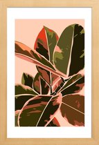 JUNIQE - Poster in houten lijst Plant IV -40x60 /Groen