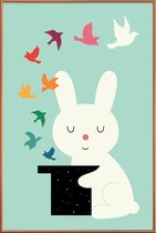 JUNIQE - Poster met kunststof lijst Magic Of Peace -40x60 /Kleurrijk