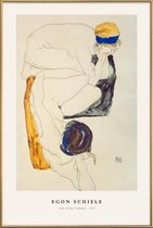 JUNIQE - Poster met kunststof lijst Schiele - Two Lying Figures -60x90