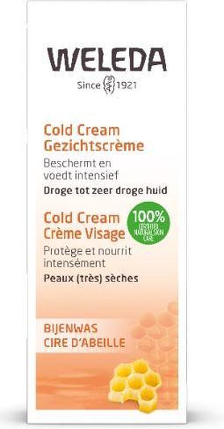 Cold cream visage Weleda - Crème bio - Peau très sèche