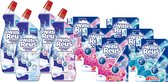 Witte Reus -  WC Gel 2x750ml bloesem en 2x750ml Oceaan  - Kracht actief boost 3x bloesem 3x oceaan wc blok