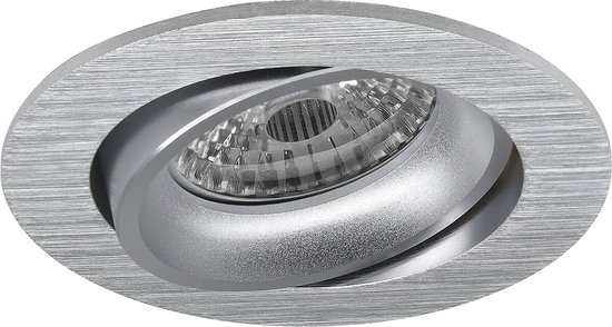 Spot Armatuur GU10 - Proma Delton Pro - GU10 Inbouwspot - Rond - Zilver - Aluminium - Kantelbaar - Ø82mm