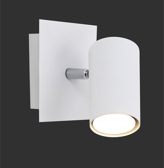 LED Wandspot - Torna Mary - GU10 Fitting - Vierkant - Mat Wit - Aluminium