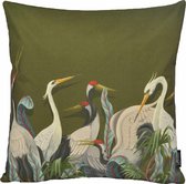 Chinese Cranes Kussenhoes | Katoen/Linnen | 45 x 45 cm | Kraanvogel