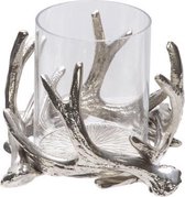 TheeLichthouder Nikkel - Waxinelichthouder - Antler Zilver - ø14cm