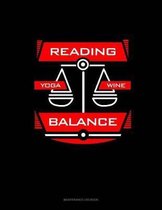 Reading Yoga Wine Balance: Maintenance Log Book
