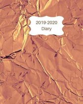 2019-2020 Diary: 8x10 Day to a Page Academic Year Diary, Notes, to Do List & Priorities on Each Page. New Rose Gold Crinkle Wrapper Cov