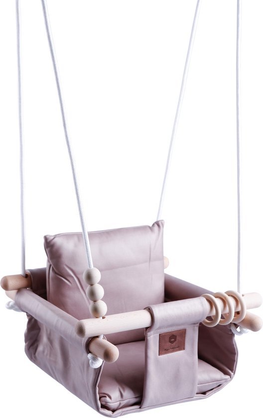 Baby / Kinder Schommel voor binnen of buiten! - Luxe Baby Swing Roze - Schommelstoel inclusief Zachte Kussens en Bevestigingsmaterialen