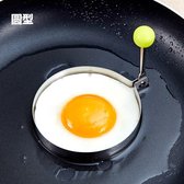 Professionele Bakvorm Voor Gebakken Ei In Een Ronde Vorm - EI Ring - RVS - Anti Aanbak - Altijd Een Perfect Eitje