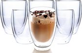 Dubbelwandige Glazen - Set van 6 Stuks - Thermische Glazen 350ML voor Latte Macchiato