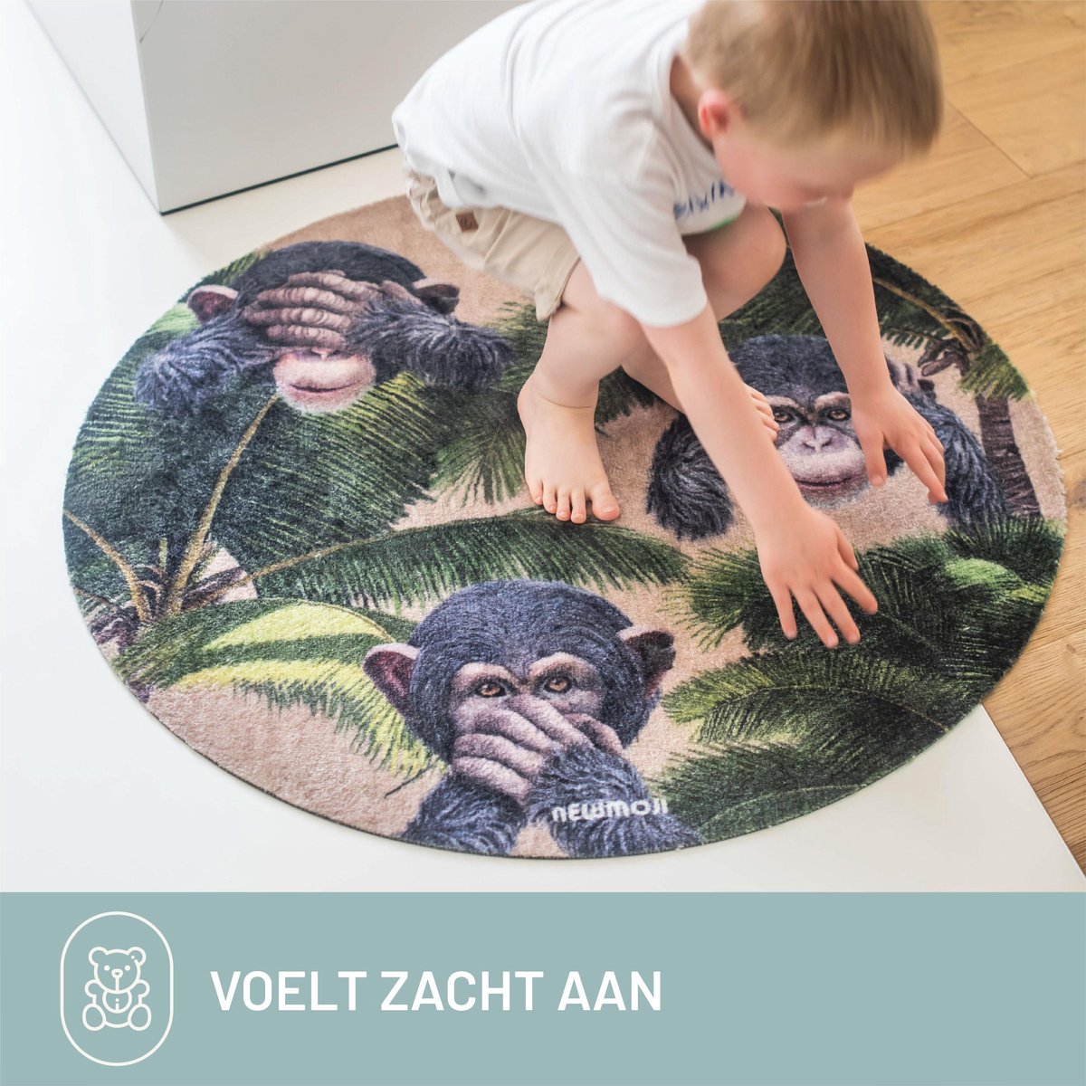 Tapis NEWMOJI - Tapis chambre enfant - Tapis chambre enfant rond - Tapis  enfant 