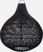 Mandala Rotan Lampenkap Hanglamp – Zwart Cross