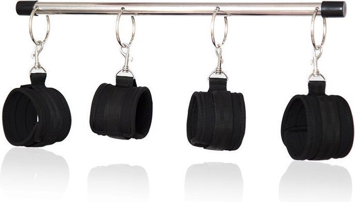 Goedkoopste BDSM spreader bar / spreidstang verstelbaar met 4 hand/enkelboeien Cimejo®