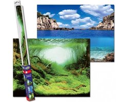 Aqua Nova - Aquarium - Achtergrondposter plants/oceans - 60 x 30 cm