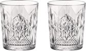 Bormioli Italiaanse zware Design Glazen Stone 39 cl - set van 2