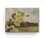 Vlaamse gaaien - Bruno Liljefors - 26 x 19,5 cm - Niet van echt te onderscheiden houten schilderijtje - Mooier dan een schilderij op canvas - Laqueprint.