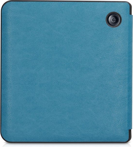 kwmobile e-reader hoesje geschikt voor Kobo Libra H2O hoes - Ereader flip case met standaard - E reader cover van kunstleer - In petrol van kwmobile — afbeelding 4