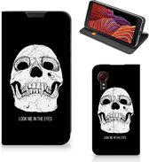 GSM Hoesje Samsung Galaxy Xcover 5 Enterprise Edition | Samsung Xcover 5 Bookcase Skull Eyes