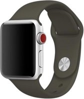 Case2go - Siliconen Bandje geschikt voor Apple Watch 42 / 44 mm - Horlogeband - Smartwatchbandje - Olijf Groen