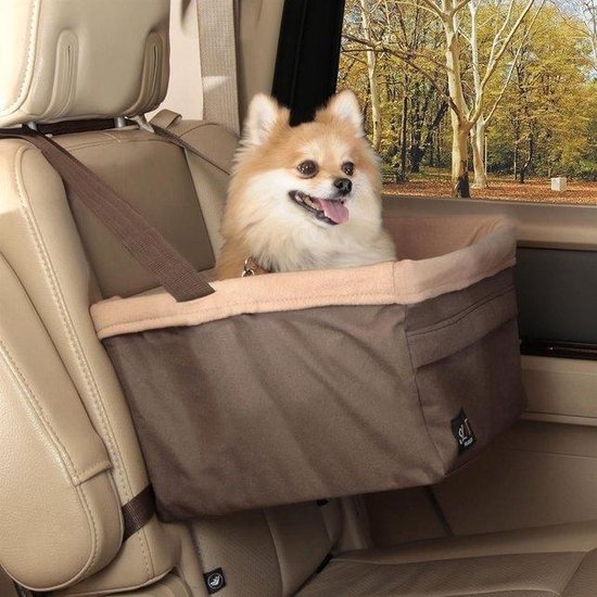 Siège d'auto pour chien Siège d'appoint pour animaux de compagnie Sécurité  de voyage Siège de voiture Lit pour chien pour voiture avec poche de  rangement