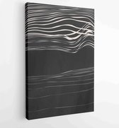 Black and white abstract wall arts background vector 3 - Moderne schilderijen – Vertical – 1909205647 - 40-30 Vertical