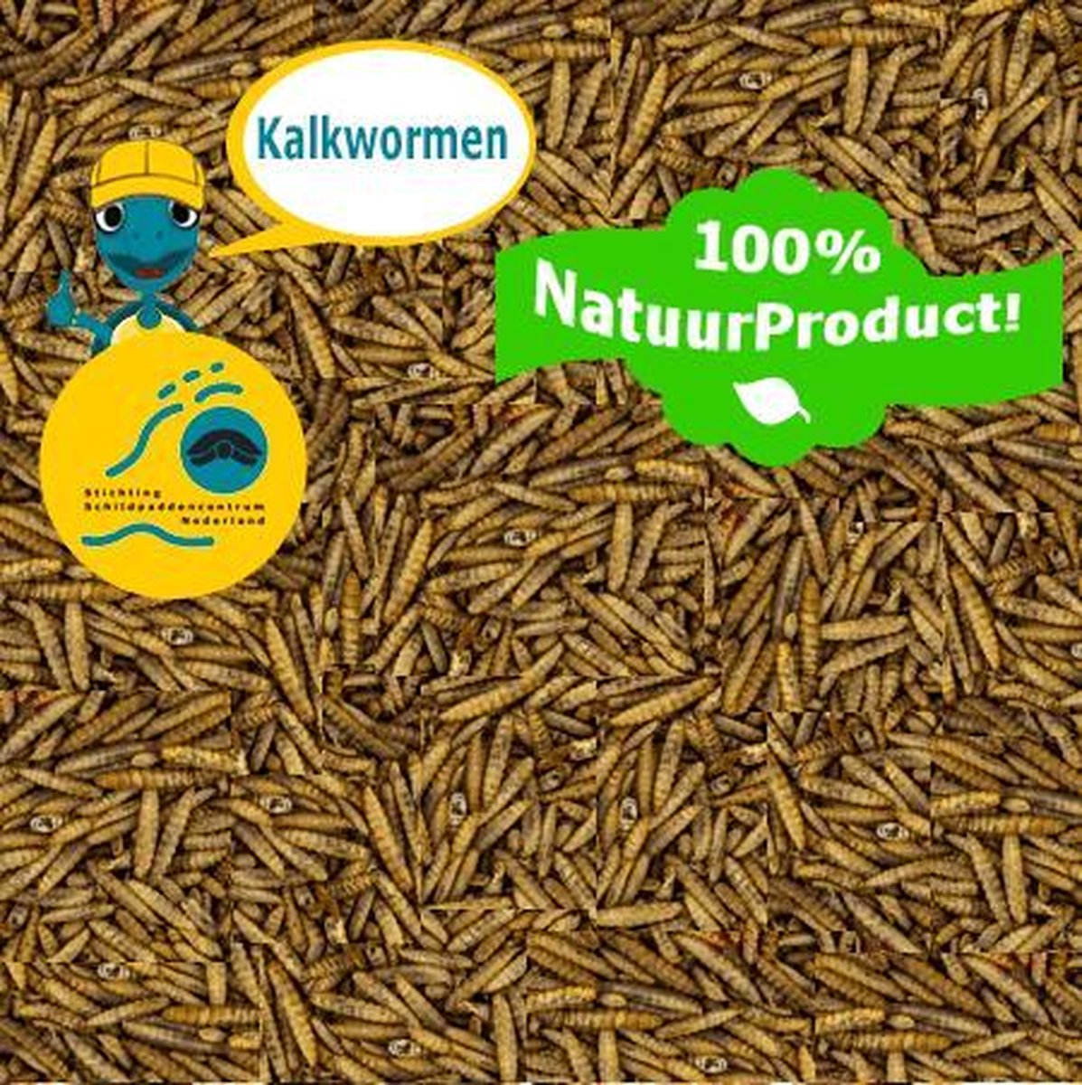 Gedroogde Kalkwormen voor Waterschildpadden - Natuurproduct - 300g