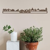 Skyline Valencia notenhout - 60cm- City Shapes wanddecoratie
