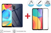 2-In-1 Screenprotector Hoesje Bescherming Protector Set Geschikt Voor Alcatel 3L (2021) - Full Cover 3D Edge Tempered Glass Screen Protector Met Back Bescherm Hoes Cover Case - Doo