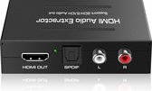 NÖRDIC SGM-110 HDMI naar HDMI met audio converter - 4K in 30 Hz -  1xToslink - 2xRCA-uitgang - Zwart