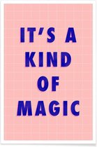 JUNIQE - Poster Kind of Magic -40x60 /Blauw & Roze