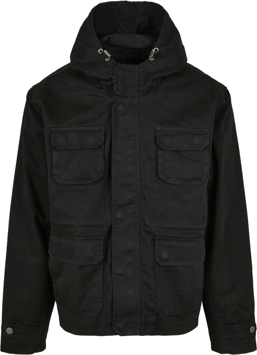 Urban Classics Cotton Field Jacket Fleece M Katoen Basics Street wear Zwart