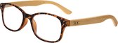Horizane Leesbril Natura Turtle - Bamboo - lichtgewicht - (+1.00)