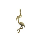 Silventi 132400345 Gouden Hangertje - Flamingo - 12 x 6,4 mm - 14 Karaat - Bedel - Goud