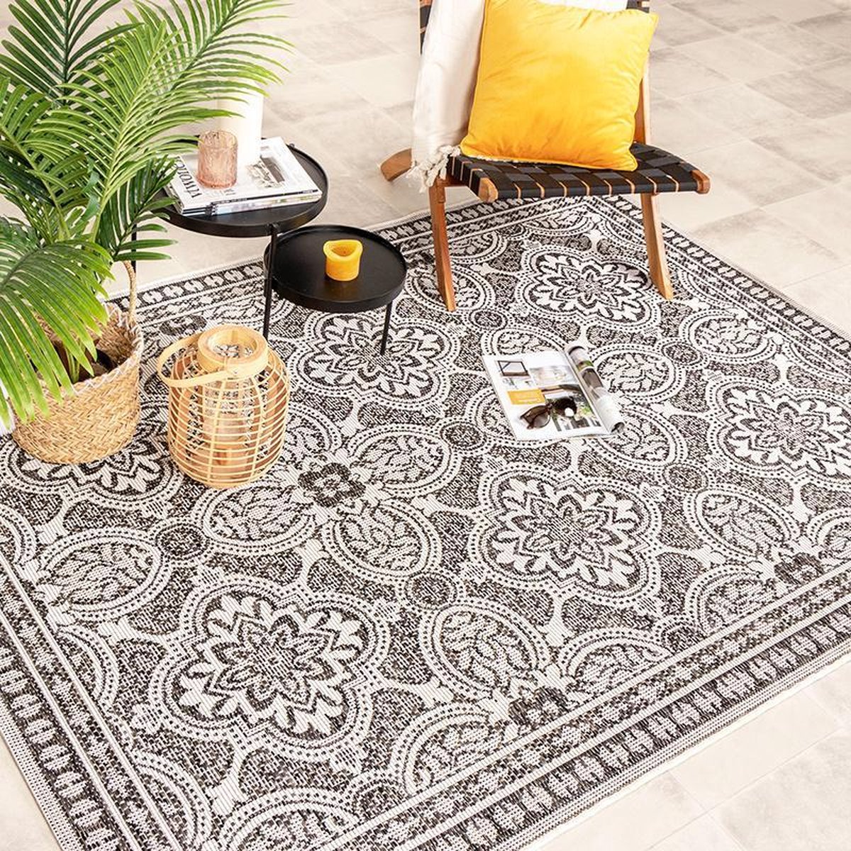 Fraai Buitenkleed - Summer Oriental Grijs - 160x230cm