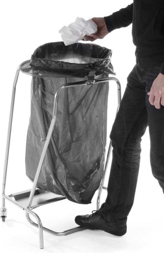 Support de sac poubelle | ACIER INOXYDABLE | 420x580x (h) 960 mm