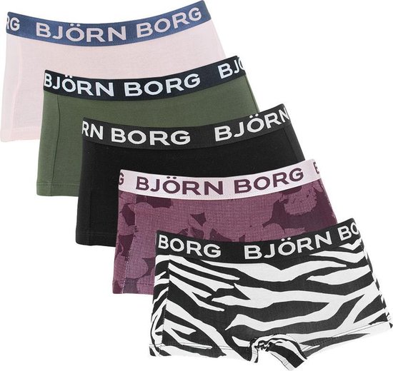 Inademen verlies uzelf Thermisch Björn Borg meisjes 5P mia mini shorts zebra multi - 122/128 | bol.com