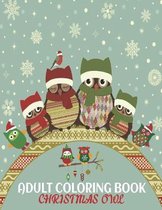 Adult Coloring Book Christmas Owl