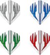 Afbeelding van het spelletje RED DRAGON - Hardcore Light Wings Selectiepakket extra dikke dart vluchten - 4 sets per pakket (12 dartvluchten in totaal)