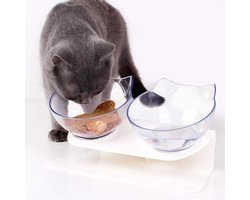 kattenvoerbakjes -Dieren Water & Voer Set - Katten/Hon - Voerbak  -  Drink bak katten zonder morsen -Voor Katten en Honden Dierenvoeding - Drinksilo