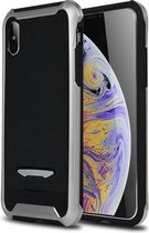 Apple iPhone XS Max Hoesje - Mobigear - Armor Serie - Hard Kunststof Backcover - Zilver - Hoesje Geschikt Voor Apple iPhone XS Max