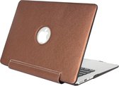 Mobigear Silk Texture United Case voor de MacBook Air 13 inch A1369, A1466 - Bruin
