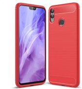 HONOR 8X Hoesje - Mobigear - Brushed Slim Serie - TPU Backcover - Rood - Hoesje Geschikt Voor HONOR 8X