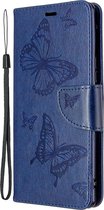 Sony Xperia L4 Hoesje - Mobigear - Butterfly Serie - Kunstlederen Bookcase - Blauw - Hoesje Geschikt Voor Sony Xperia L4
