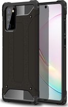 Samsung Galaxy Note20 Hoesje - Mobigear - Outdoor Serie - Hard Kunststof Backcover - Zwart - Hoesje Geschikt Voor Samsung Galaxy Note20
