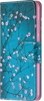 Nokia 5.3 Hoesje - Mobigear - Design Serie - Kunstlederen Bookcase - Almond Blossoms - Hoesje Geschikt Voor Nokia 5.3