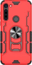 Mobigear Armor Stand Hardcase Hoesje - Geschikt voor Motorola Moto G8 Power - Rood